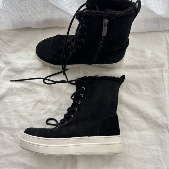 J/SLIDES Torrie Waterproof Lace Up Boot In Black Sz 6 - Picture 4 of 8